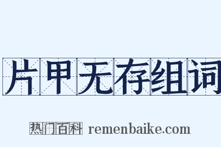 片甲无存组词是什么意思的图片